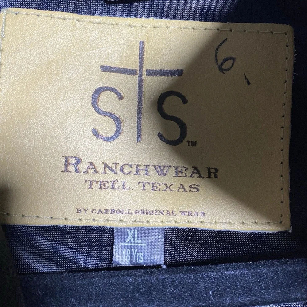 STS Ranchwear The Barrier Cowboy Fit Softshell Vest Black Youth XL 18yrs Western